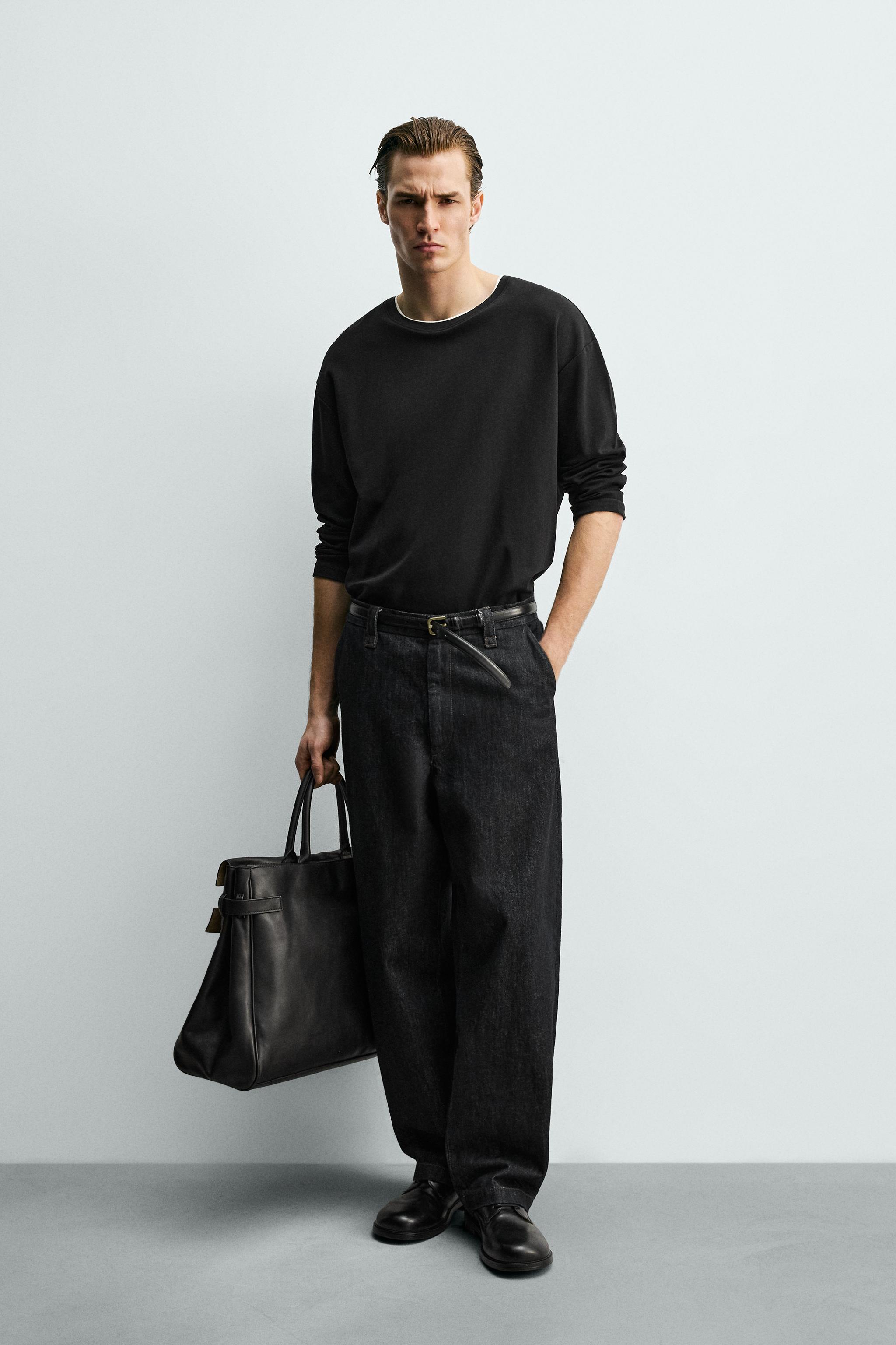 CONTRAST DOUBLE HEM T-SHIRT